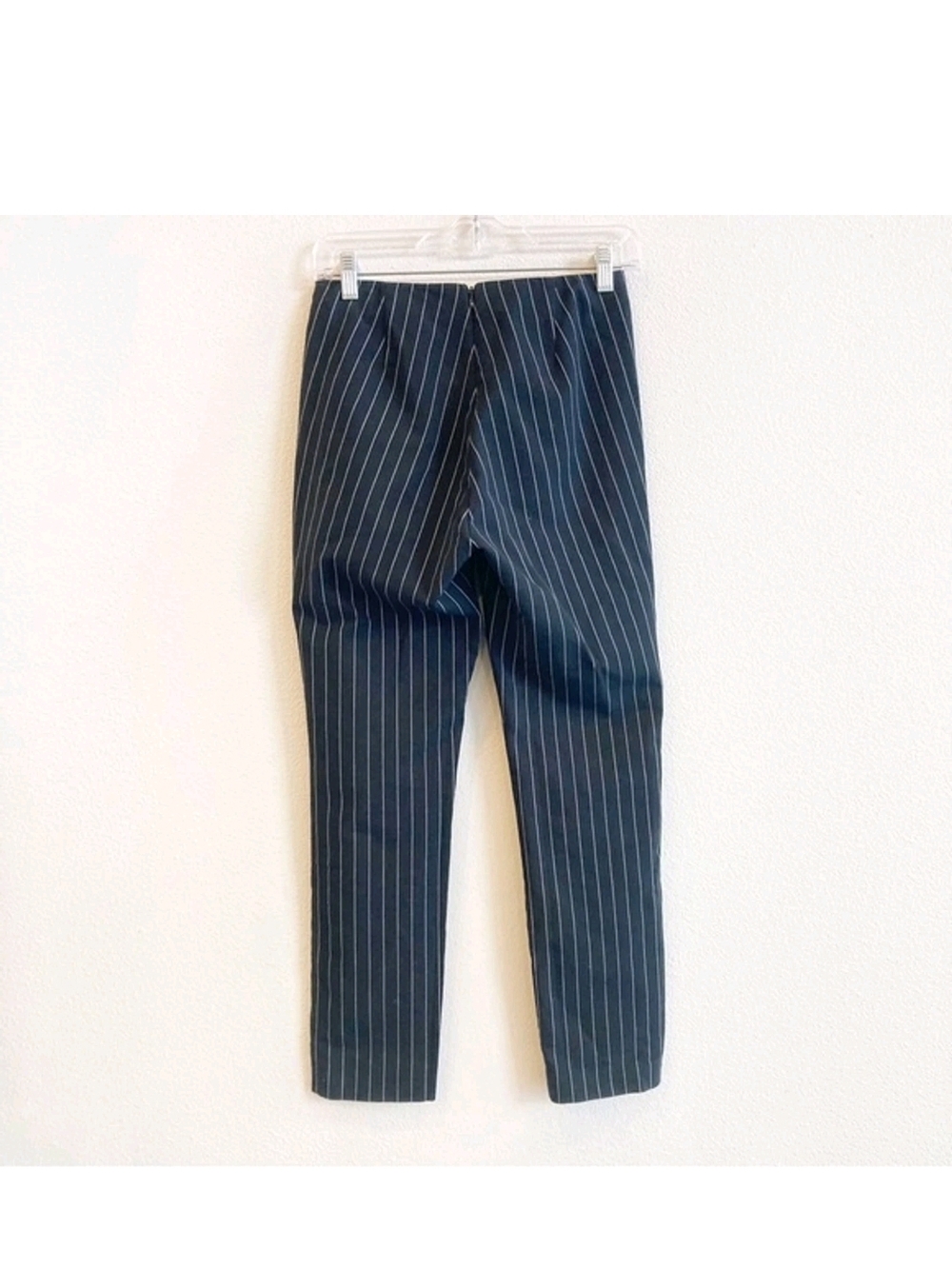 rag & bone Navy Pinstripe Tapered Trousers - Picture 2 of 7